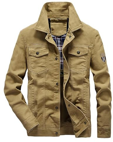 Giacca Jeans Uomo Nera, Giubbotto Uomo Primaverile Giubbotto Manica Lunga Finta Biker Casuale in Cotone Effetto Denim Moda Giacca Motion Rider Jacket Giubbino Jeans Giacca in Denim