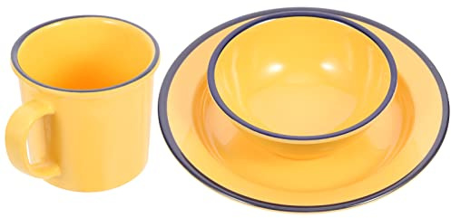 Service de table pour 1 personne – Assiettes, bols et tasses – Vaisselle complète pour salle à manger