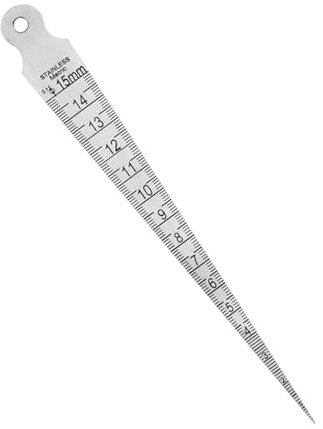 ZKLGS Spessimetro Calibro a Cuneo da 1-15 mm Calibro Conico for Fori di Fessura Righello in Acciaio Inossidabile Calibro Conico for ispezione di Saldatura Strumento di Misura metrico