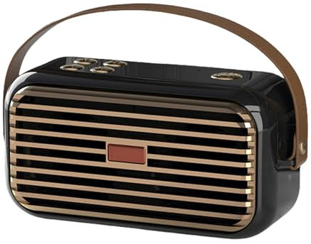 Générique Enceinte sans Fil Vintage | Enceinte Portable Main pour Exterieur,Lecteur Audio avec Basse Portable pour Musique Fitness Salon Etude