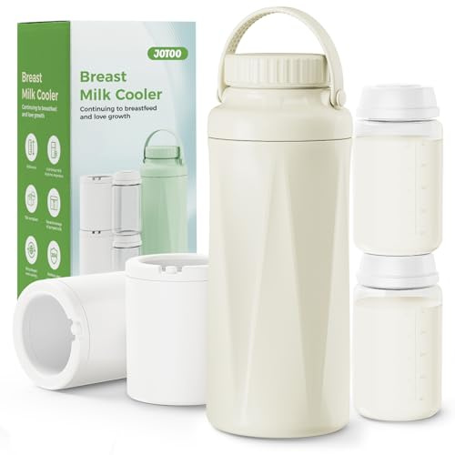JOTOO Tragbarer Muttermilch-Kühler – 24H+ Frische durch 360°-Kühlung, 650ml BPA-frei, Isolierte Milchflasche mit Auslaufsicherung für Reisen/Büro, Stillzubehör für Mütter