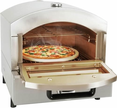 GZYHDC Four Grille-Pain à tiroir à Pizza Professionnel, Four à Pizza électrique en Acier Inoxydable avec minuterie, thermostats à Commande séparée de 50 à 350 °C