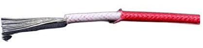 JIEYUZYUO Câble En Silicrésistant Aux Hautes Températures (300 °C), 2/5 M, Câble En Cuivre Souple, Fibre de Verre Tressée, Isolation Pour Plancher Chauffant/6Mm2 (9Awg)/2M