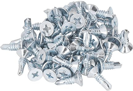 Tornillos de autoiminición cruzados 4.8x16 mm Galvanized Acero de acero a prueba de óxido Cabeza redonda plana 50 PC para la instalación de reparación de muebles de oficina en casa (Cabeza plana)