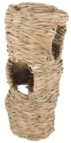 Kisangel Hamster Tunnel Spielzeug Aus Glattem Sicherem Material Hideaway Versteck Interaktiver Stroh-Tunnel Für Meerschweinchen Chinchilla Und Kleine Kleintiere Zur Beschäftigung Und Bewegu
