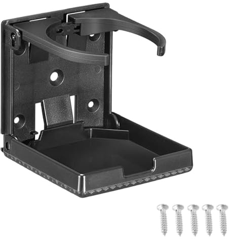 Soporte para tazas de coche, soporte plegable ajustable con tornillos, soporte para tazas de coche que se adapta a la mayoría de tamaños de tazas, botellas de agua, bebidas, 60-100 mm, soporte