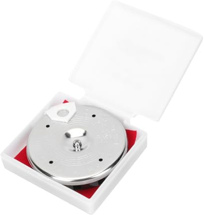 Supvox Erhu Stimmgerät aus Abs und Zinklegierung mit Präziser Tonhöhe und Ohrtraining Silbernes Scheibenförmiges Instrumentenstimmgerät für Gruppenauftritte und Chöre