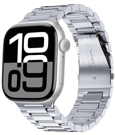 Metallarmband für Apple Watch Ultra 3/2/1 49mm, Edelstahl Ersatzband für Apple Watch Armband 49mm 46mm 45mm 44mm 42mm(Serie 3 2 1), Series 11/10/9/8/7/6/5/4/3/2/1/SE