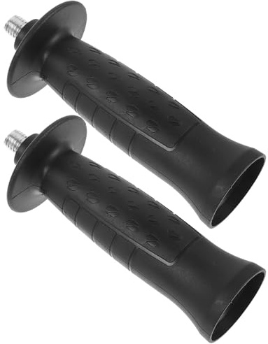 KOMBIUDA Manico Laterale Nero per Smerigliatrice Angolare Filettatura M10 in Plastico e Metallo, Design Ergonomico per Ridurre L'affaticamento della Mano, 2 Pezzi