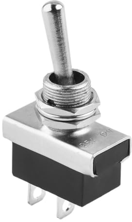 Gettimore Robuster Metall-Kippschalter, 25 A, 12 V Gleichstrom, An-/Aus-Wippe für Auto-Armaturenbrett-Licht, 5 Stück