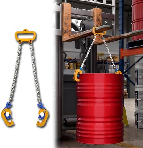 Anschlagkette 2/4-Strang-Kettengehänge Für Heben, 20 Zoll Lange Fasshebevorrichtung Mit Greifhaken, Fassgreifer Für Den Hausgebrauch(A-2leg-Load 1Ton/2200LBS)
