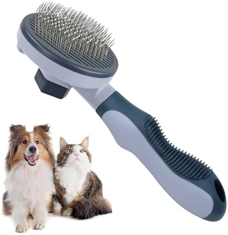 Cepillo de pelo de gato,Acero inoxidable portátil y antideslizante para el pelo - Cepillo para perros pequeños - Bañador adecuado, baño, ducha, lavado, limpieza, vacaciones, cumpleaños, interior y