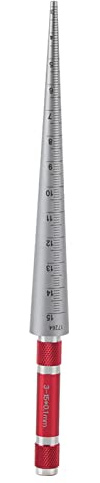 Calibro conico per fori, calibro conico in acciaio inox, strumento di misura ad alta precisione da 0,1 mm per diametri interni e fori con 4 opzioni di gamma: 1-6,5/3-15/15 (3-15 mm)