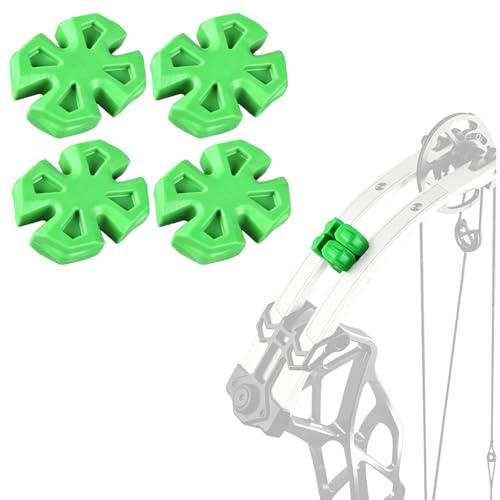 4 St. Dämpare för Bågskytte, Vibrationsdämpare Av Gummi i Delad Utformning, Tillbehör för Målskytte, Utomhusjakt och Skytte(Green)