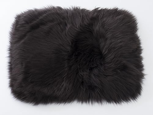 Reissner Lammfelle | DIANA-3040-MOC | Sitzauflage | Echtes Schaffell | hochwollig | Seiten eingefasst | Rückseite mit Stoff abgefüttert | rechteckig | 30x40cm Mocca