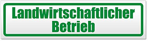 Kiwistar Magnetschild Landwirtschaftlicher Betrieb - 45cm Grün - magnetisch für Auto PKW Kfz - wiederverwendbares Hinweisschild aus Magnetfolie - für Fahrzeug, Truck