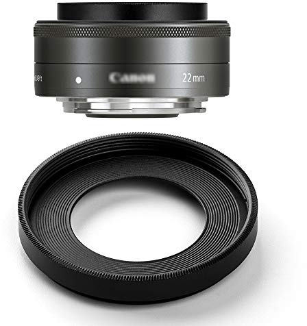 Fotover EW-43 Gegenlichtblende Sonnenblende Streulichtblende Ersatz kompatibel mit Canon EF-M 22mm f/2 STM USM Objektiv