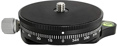 Koolehaoda Base Panoramique avec Plaque Arca Style, Tête de Trépied Panoramique en Alliage d'aluminium avec Niveau à Bulle, Capacité de Charge 10KG, (Noir)