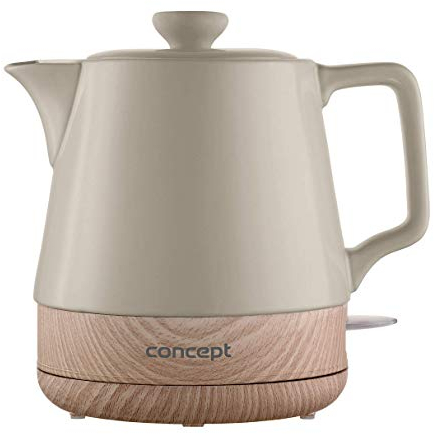 CONCEPT Hausgeräte RK0061 - Bollitore in ceramica, 1 l, colore: Caffè