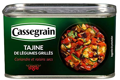 CASSEGRAIN - Tajine De Légumes Grillées, Coriandre Et Raisins Secs 1/2 375G - le Lot De 3