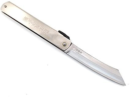 HIGO NO KAMI Higonokami Klappmesser Taschenmesser Warikomi SK Japanisches handgefertigtes Silber Handgefertigt in Japan von Nagao Kanekoma