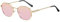 H HELMUT JUST Occhiali da Sole Donna Oro Specchio Rosa Lenti Polarizzati Ottagonali Montatura Vintage Unisex-Adulto