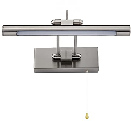 ACMHNC LED Spiegellampe Badezimmer Mit Schalter, Retro Bilderleuchte IP44 Bad Spiegelleuchte Mit Zugschalter, 4000K Wandleuchte Innen, Beschlagfrei, Schminklicht Für Spiegel Schminktisch,62cm/10w