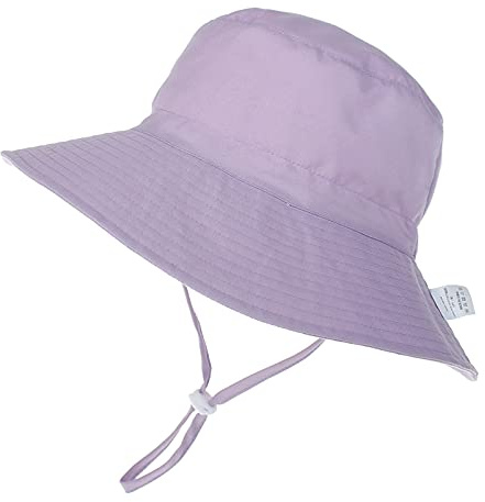 DRESHOW Gorro de Sol para Bebé Gorro Bebe Verano Gorros Proteccion Solar UV Bebe Niño Niña Gorra Playa con Correa Ajustable para la Barbilla UPF 50+