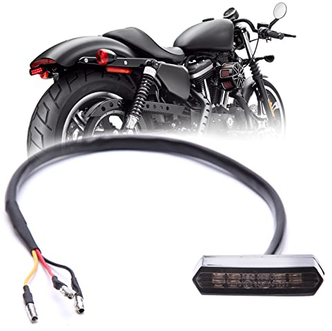 JMTBNO Mini Feu Arrière Moto 6 LED Feux Stop Feu de Frein Rouge Lumière De Plaque D'immatriculation 12V Universel pour Moto Scooter Quad Vélo