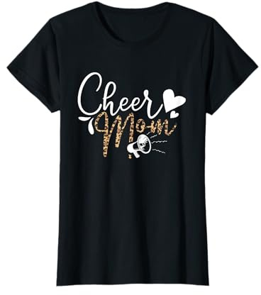 Lustiger Cheerleading-Mom-Leoparden-Geparden-Druck T-Shirt