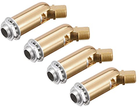 sourcing map 4er Pack Dachschräge Adapter 180° Drehgelenk M10 für Leuchter Champagner-Gold