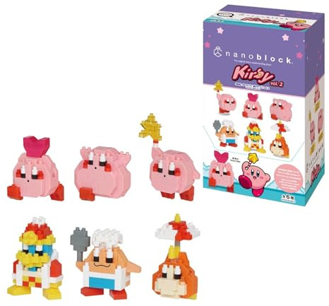 nanoblock - Kirby - Kirby Sortiment 2 (Blind Box Komplett-Set), Minano Series Bausatz, NAN22415