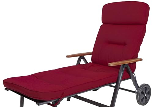 KETTtex 2313 Auflage Rollliege Alicante rot 200x60x9cm wasserabweisend lichtecht Olefin (ohne Liege)