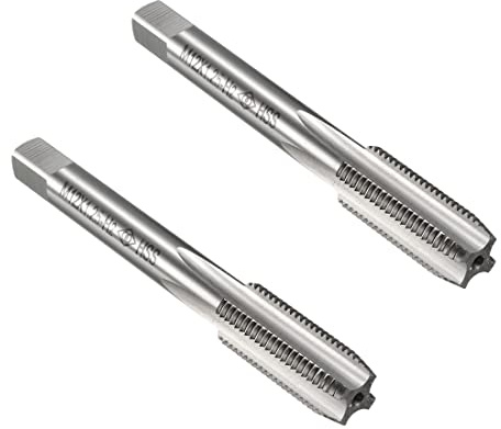 PATIKIL M12 x 1.25 Filettatura Metrica Maschio 2 Pezzi H2 Acciaio ad Alta Velocità Scanalature Dritte non Rivestito per Filettatura Maschiatura Strumento Fai Da Te Riparazioni Meccaniche