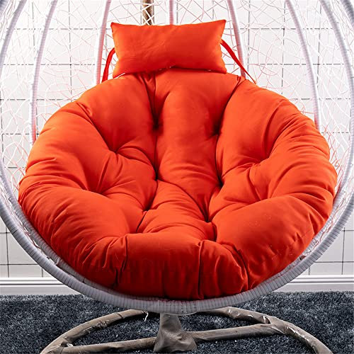 Morbuy Papasansessel Kissen Sitzauflage, Rundes Dicke Stuhlkissen Bequem & Weich Sitzkissen Hängesessel für Outdoor Indoor Garten Stuhlauflage (120x120CM,orange)