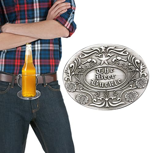 Kaxenig Flaschenschnalle, Gürtelschnalle Buckle Bier Kopf Gürtel, Gürtelschnalle Mit Bierhalter Für Flaschen Und Dosen, Mit Bierhalter Bierkopfgürtel Flaschenschnalle
