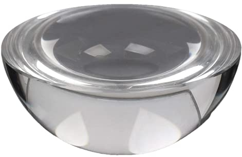 KNLESS Magnifiers, 100mm Large Magnifying Glass,Dome Paperweight,Crystal Hemisphere Magnifier,Reading Aid