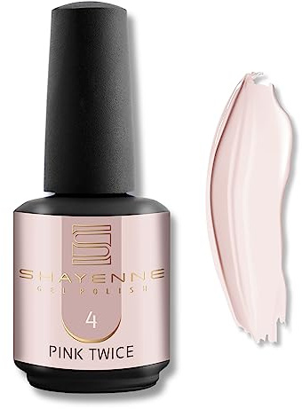 SHAYENNE UV LED Gel Nagellack 15ml - 4 Pink Twice Rosa - Made in Germany - UV Lack für Gel Nägel & Langanhaltendes Nageldesign - Studio Qualität