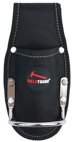 MELOTOUGH Plier Holster Tool Holder and Heavy Duty Steel Loop Hammer Holder for Tool Belt Work Organizer Pocket Durable and Compact Tool Holder for Construction,Electrician (Black)