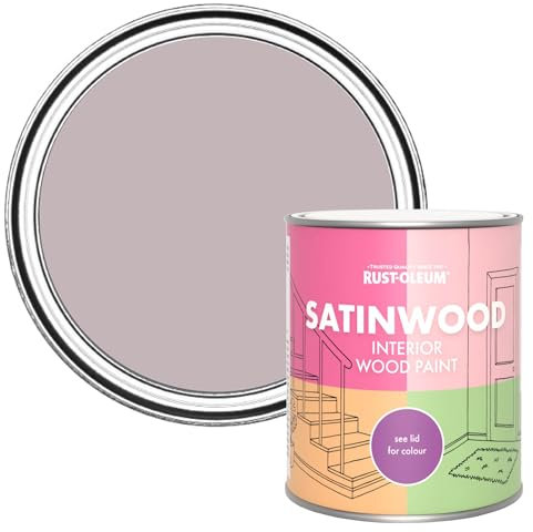 Rust-Oleum Purple Satinwood Interior Wood Paint - Lilac Wine 750ml