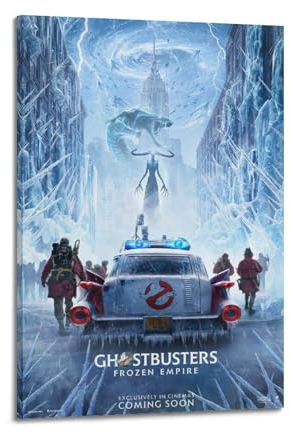VerimP Filmposter Ghostbusters, Vintage-Kunstposter, Wandkunst, Dekor, Leinwandposter und Drucke, Wandposter für Zimmer, ästhetisch, 60 x 90 cm, Rahmenstil