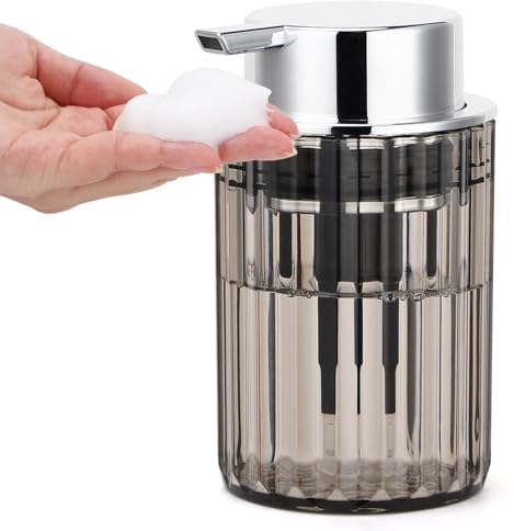 Segbeauty Seifenspender Schaum, 1 Stück 300ml Pumpflasche, Duschgel Spender Leer, Schaumflasche Nachfüllbarer, Seifenspender Plastik für Küche, Bad, Haus, Hotel (Grau)