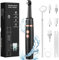 Kit de Blanchiment des Dents Blanchiment Dentaire Électrique Tartre Dentaire Nettoyage Polisseuse Dentaire Detartrage Dentaire Polissage Dentaire Electrique 5 Modes Rechargeable Polisseur Dentaire