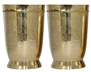 BRACOP® Verre à Eau Doré Gobelet à Vin Verres à Vin Lot de 2, Verres à Boire en Relief Romantiques pour Fête de Pâques Décoration de Table de Mariage Verrerie Gobelets Tasse à Eau Cadeau