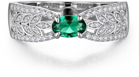 FUSHENGTER Ringe Damen Ring Für Damen Frauen Finger Herren Geschenk Hohler Diamantring Mit Kleiner Reihe, 10Q208S2