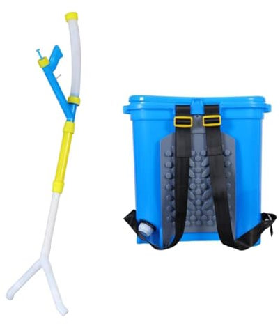 JISADER Spandiconcime Manuale 25L Strumento di fertilizzazione Spandiconcime Multiuso Dispenser di Fertilizzante per Azienda agricola, Doppio Porto