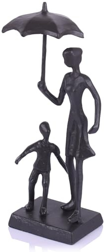 oliruim Statuette in ferro per madre e bambino, scultura di amore familiare, regalo per festa della mamma, Natale, anniversario, laurea, pensionamento, regalo premuroso da parte del bambino per madre