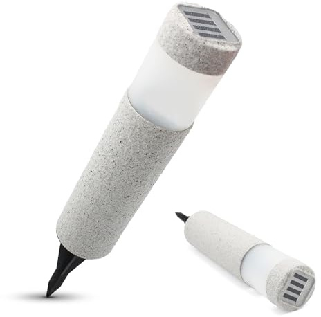 2 Stück Solarleuchte FISHTEC Stone,