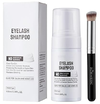 Wimpern-Shampoo, Wimpernverlängerungsreiniger, Augenlidschäumer, Wimpernschaum-Shampoo, Wimpernverlängerungsschaum und Bürsten, Augenlidreiniger, sicherer Make-up-Entferner, nicht reizend, 100 ml