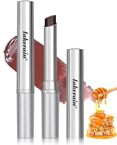 Jutqut 2Pcs Lippenbalm mit Farbtönung, Brauner Lippenstift mit Honig & Zucker, Moisturizing Lippenbalsam, Lip Gloss für Trockene Lippen, Natürlicher Lip Tint mit 24h Pflege & Glanzeffekt Vegan Makeup